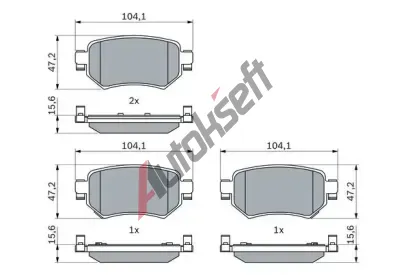 BOSCH Sada brzdovch destiek BO 0986460010, 0 986 460 010