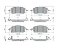 BOSCH Sada brzdovch destiek BO 0986460017, 0 986 460 017