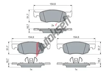 BOSCH Sada brzdovch destiek BO 0986460018, 0 986 460 018