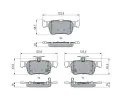 BOSCH Sada brzdovch destiek BO 0986460019, 0 986 460 019