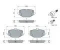 BOSCH Sada brzdovch destiek BO 0986460023, 0 986 460 023