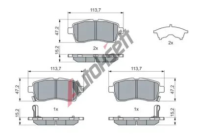 BOSCH Sada brzdovch destiek BO 0986460075, 0 986 460 075