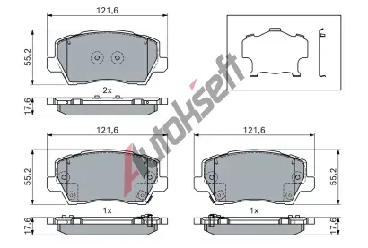 BOSCH Sada brzdov�ch desti�ek BO 0986460078, 0 986 460 078