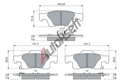 BOSCH Sada brzdovch destiek BO 0986460081, 0 986 460 081
