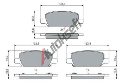BOSCH Sada brzdovch destiek BO 0986460086, 0 986 460 086