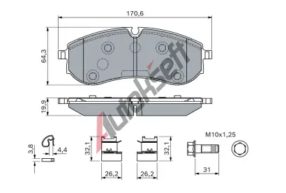BOSCH Sada brzdových destiček BO 0986460115, 0 986 460 115  BOSCH Sada brzdových destiček BO 0986460115, 0 986 460 115