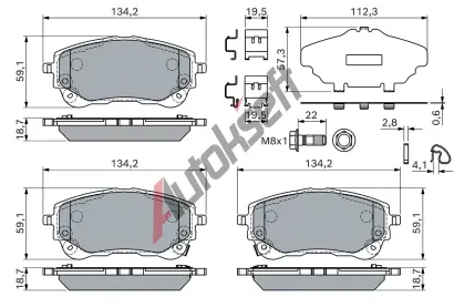 BOSCH Sada brzdovch destiek BO 0986460149, 0 986 460 149