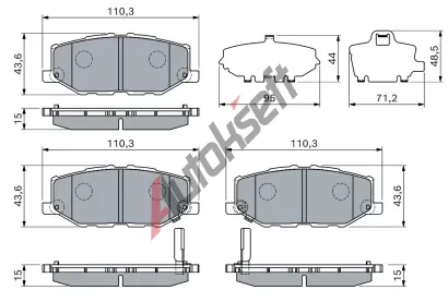 BOSCH Sada brzdovch destiek BO 0986460150, 0 986 460 150