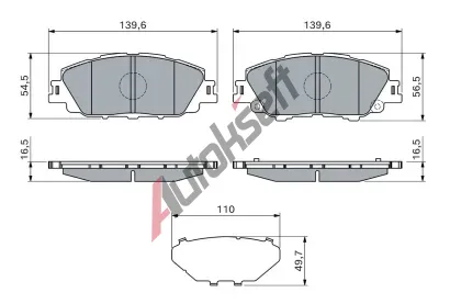 BOSCH Sada brzdov�ch desti�ek BO 0986460152, 0 986 460 152