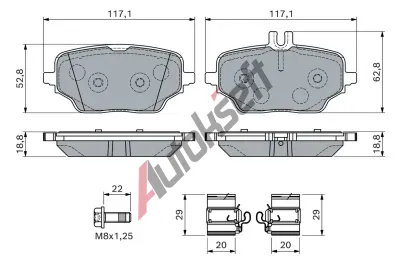 BOSCH Sada brzdových destiček BO 0986460154, 0 986 460 154 BOSCH Sada brzdových destiček BO 0986460154, 0 986 460 154