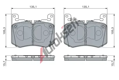 BOSCH Sada brzdov�ch desti�ek BO 0986460156, 0 986 460 156
