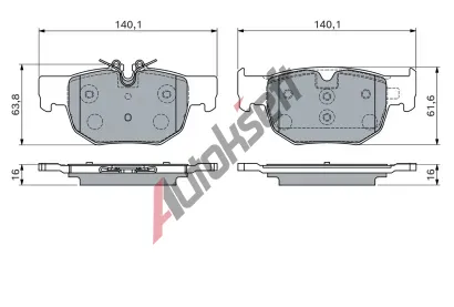 BOSCH Sada brzdov�ch desti�ek BO 0986460166, 0 986 460 166