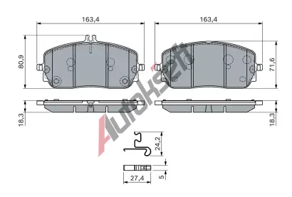BOSCH Sada brzdových destiček BO 0986460282, 0 986 460 282 BOSCH Sada brzdových destiček BO 0986460282, 0 986 460 282