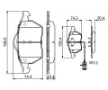 BOSCH Sada brzdovch destiek - kotouov brzda BO 0986460937, 0 986 460 937