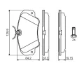 BOSCH Sada brzdovch destiek - kotouov brzda BO 0986460939, 0 986 460 939