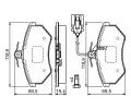 BOSCH Sada brzdovch destiek - kotouov brzda BO 0986460948, 0 986 460 948