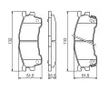 BOSCH Sada brzdovch destiek - kotouov brzda BO 0986460975, 0 986 460 975