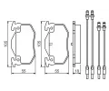 BOSCH Sada brzdovch destiek - kotouov brzda BO 0986466350, 0 986 466 350