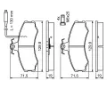 BOSCH Sada brzdovch destiek - kotouov brzda BO 0986467411, 0 986 467 411