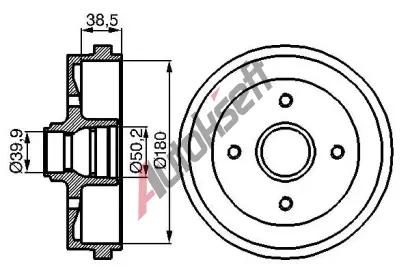 BOSCH Brzdov buben - 180 mm BO 0986477002, 0 986 477 002