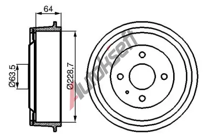 BOSCH Brzdov buben - 228,6 mm BO 0986477012, 0 986 477 012