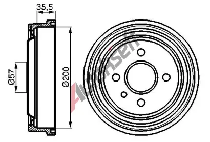BOSCH Brzdový buben - 200 mm BO 0986477021, 0 986 477 021 BOSCH Brzdový buben - 200 mm BO 0986477021, 0 986 477 021