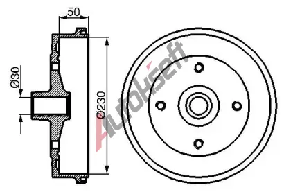 BOSCH Brzdov buben - 230 mm BO 0986477030, 0986477030