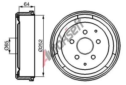 BOSCH Brzdov buben - 252,2 mm BO 0986477033, 0 986 477 033