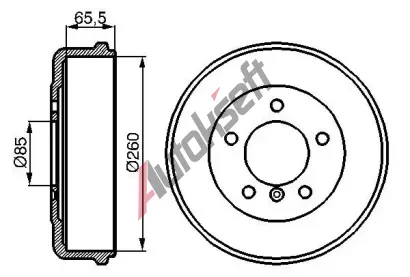 BOSCH Brzdov buben - 260 mm BO 0986477038, 0 986 477 038