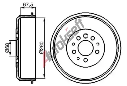 BOSCH Brzdov buben - 268 mm BO 0986477046, 0 986 477 046