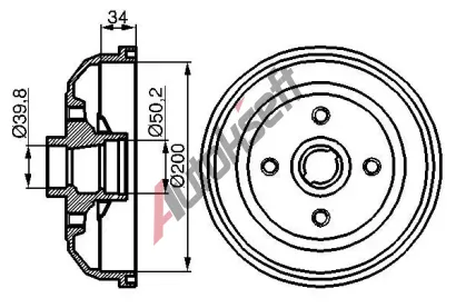 BOSCH Brzdov buben - 200 mm BO 0986477056, 0 986 477 056