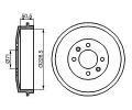 BOSCH Brzdov buben - 228,7 mm BO 0986477060, 0 986 477 060