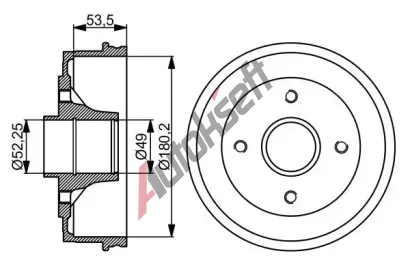 BOSCH Brzdov buben - 180 mm BO 0986477061, 0 986 477 061