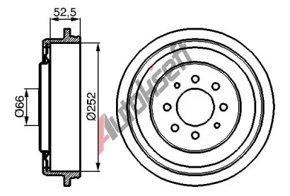 BOSCH Brzdov buben - 228,6 mm BO 0986477067, 0 986 477 067