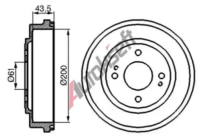 BOSCH Brzdov buben - 200 mm BO 0986477081, 0 986 477 081