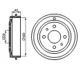 BOSCH Brzdov buben - 180 mm BO 0986477083, 0 986 477 083