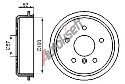 BOSCH Brzdov buben - 181 mm BO 0986477096, 0 986 477 096