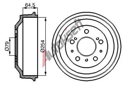 BOSCH Brzdov buben - 255,6 mm BO 0986477098, 0 986 477 098