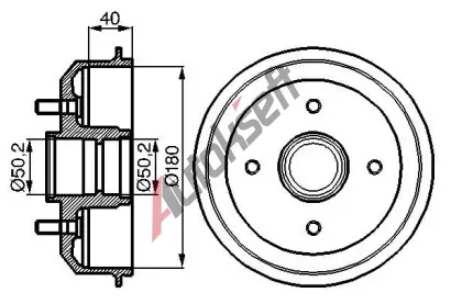 BOSCH Brzdov buben - 180 mm BO 0986477099, 0 986 477 099