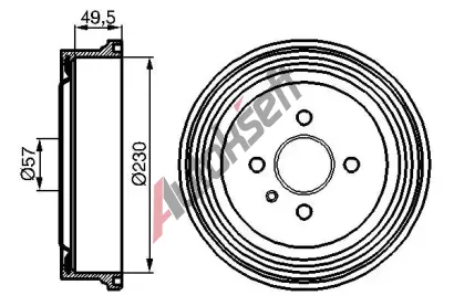 BOSCH Brzdov buben - 230 mm BO 0986477100, 0 986 477 100