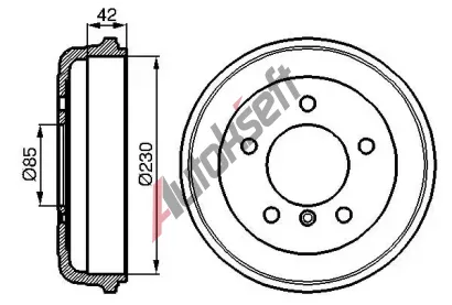 BOSCH Brzdov buben - 230 mm BO 0986477101, 0 986 477 101