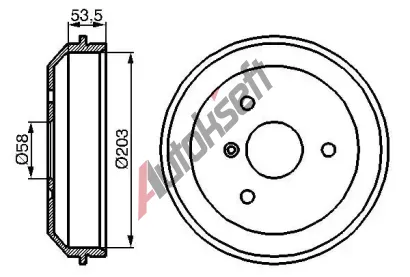 BOSCH Brzdov buben - 235 mm BO 0986477103, 0 986 477 103