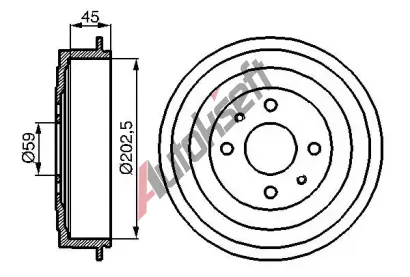 BOSCH Brzdov buben - 202 mm BO 0986477109, 0 986 477 109