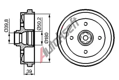 BOSCH Brzdov buben s loiskem - 180 mm BO 0986477111, 0 986 477 111