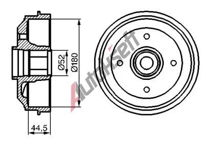 BOSCH Brzdov buben s loiskem - 180 mm BO 0986477113, 0 986 477 113
