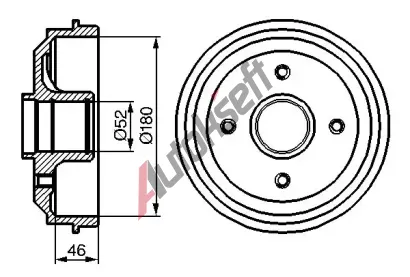 BOSCH Brzdov buben - 180 mm BO 0986477116, 0 986 477 116