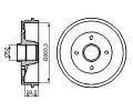 BOSCH Brzdov buben - 203,3 mm BO 0986477120, 0 986 477 120