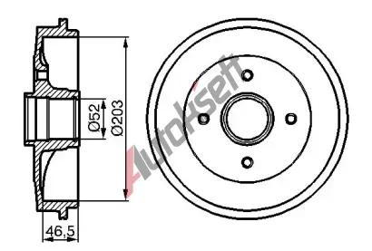 BOSCH Brzdov buben - 203 mm BO 0986477124, 0 986 477 124