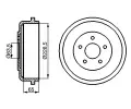 BOSCH Brzdov buben - 228,5 mm BO 0986477129, 0 986 477 129