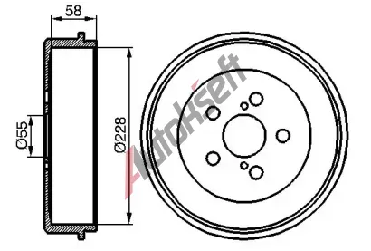 BOSCH Brzdov buben - 228,6 mm BO 0986477140, 0986477140